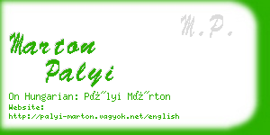 marton palyi business card